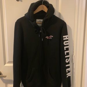 Large Hollister Black Full-Zip Hoodie